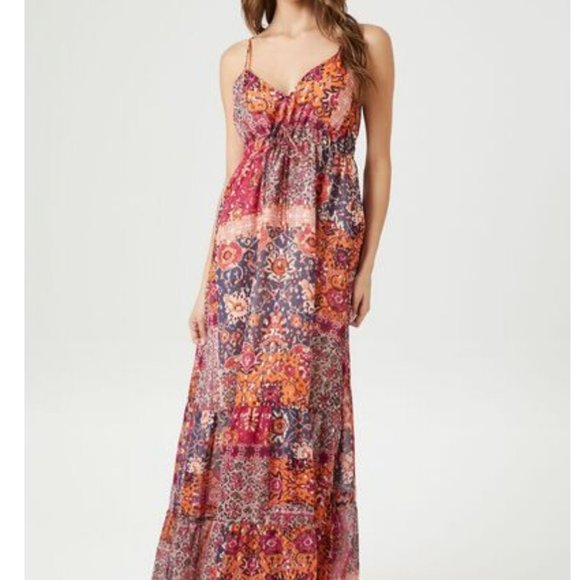 Ornate Floral Print Cami Maxi Dress - Picture 1 of 4